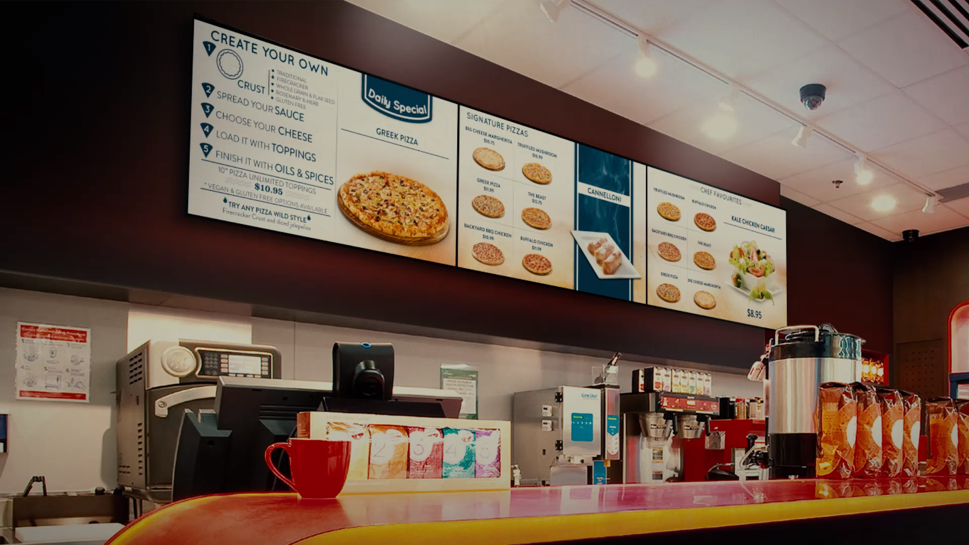 CnZO digital menu board